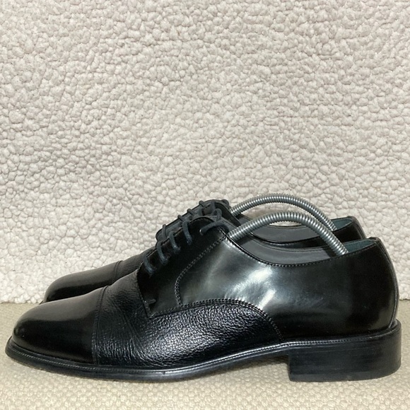 Florsheim Men\'s Black Pebbled Leather w/Cap Toe Classic Oxford Shoes SZ US 11 D main image 12